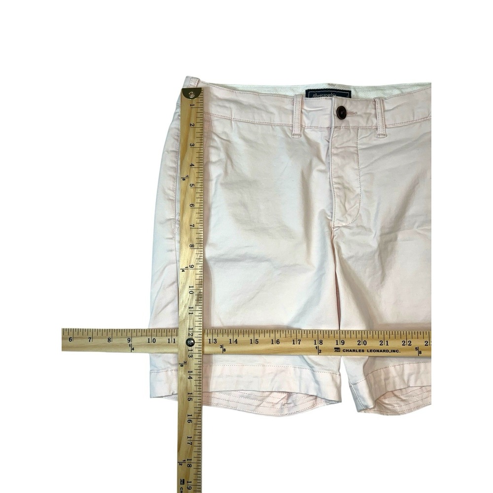 Abercrombie And Fitch Pink‎ Khaki Stretch Shorts Size 26 Bermuda Shorts - Picture 3 of 7